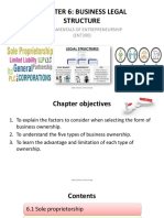 Chapter 6: Business Legal Structure: Fundamentals of Entrepreneurship (ENT300)