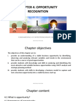 Chapter 4: Opportunity Recognition: Fundamentals of Entrepreneurship (Ent300)