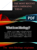 Describe The Most Recent Ideologies Emerging Today: Catherine S. Sempio Mpa-I