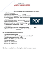 Revision Worksheet 1: CL 4 - Evs