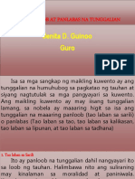 Mga Panloob at Panlabas Na Tunggalian: Jenita D. Guinoo Guro