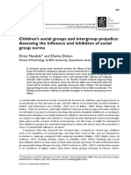 Children's Social Groups and Intergroup Prejudice Assessing The Influence and Inhibition of Socialgroup Norms