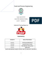 B. Sc in Food and Process Engineering Industrial Training Report at Dhaka Ice Cream Industries Ltd