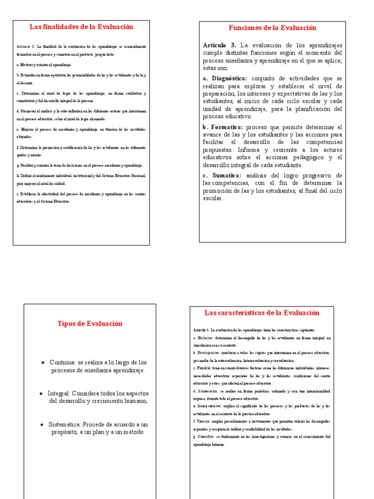 Finalidades de la Evaluación del Aprendizaje | PDF | Evaluación ...