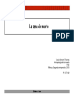 La Pena de Muerte: Louis-Vincent Thomas Antropología de La Muerte FCE México, Segunda Reimpresión, 2015 P. 137-142