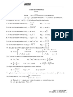 TALLER DIAGNOSTICO Derivada