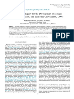 Growth With Equity For The Development of Mexico: Poverty, Inequality, and Economic Growth (1992-2008)