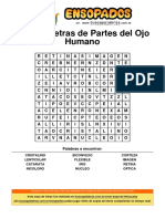 Sopa de Letras de Partes Del Ojo Humano