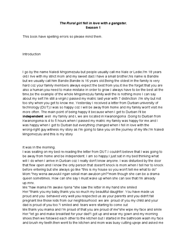 Season 1 The Rural Girl Fell in Love With A Gangster PDF