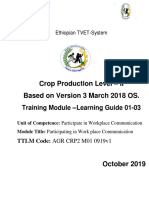 Crop Production Level - Ii Based On Version 3 March 2018 OS.