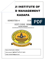 Balaji Institute of I.T and Management Kadapa: Semester-4 E-Business