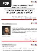 Chapter 4 Lecture Notes - Fermat - Wilson - Euler Theorem