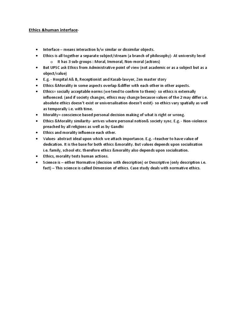 Ethics Prakash Sir Notes | PDF