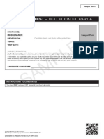 Sample Test 4 PtA Text Booklet