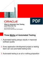 When to Automate You Testing - Joe Fernandes (Oracle)