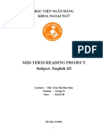Mid-Term Reading Project Subject: English III: Học Viện Ngân Hàng Khoa Ngoại Ngữ