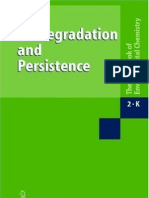 Bio Degradation and Persistence