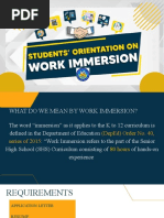 Work Immersion Guidelines and Regulations | PDF | Business