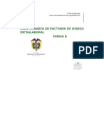 Cuestionario de Factores de Riesgo Psicosocial Intralaboral Forma B