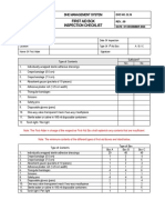 First Aid Box Inspection Checklist