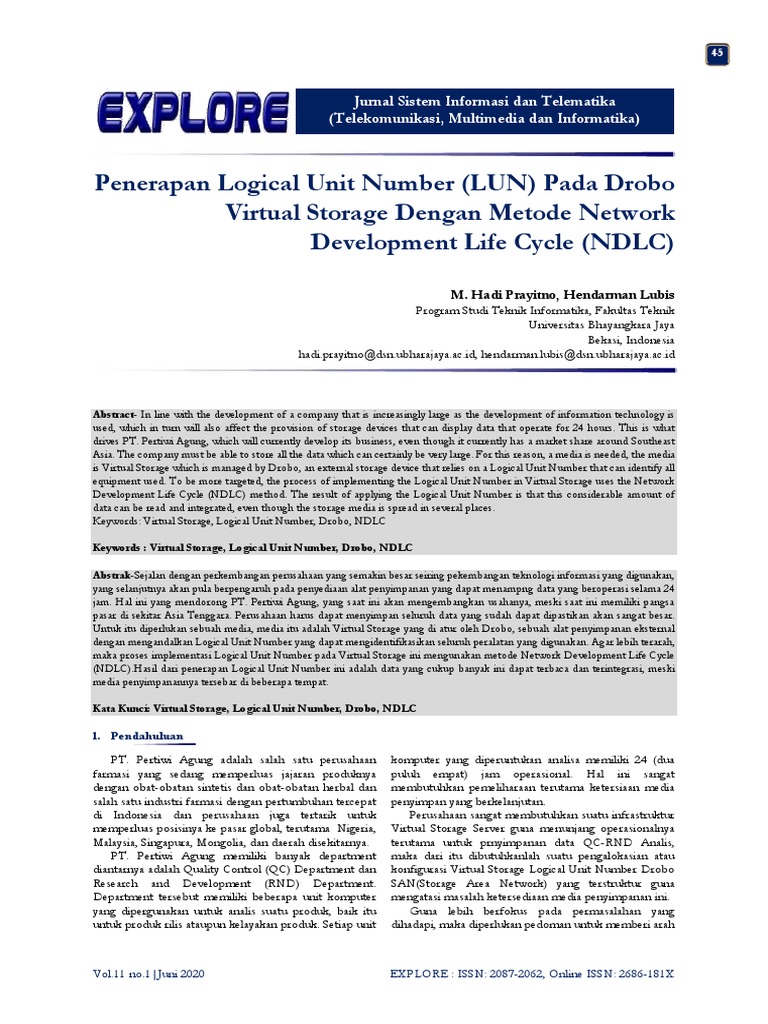 Penerapan Logical Unit Number (LUN) Pada Drobo Virtual Storage Dengan Metode Network Development
