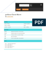 Python Cheat Sheet: Natmuids