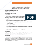 CÂN BẰNG PHẢN ỨNG OXY HÓA KHỬ BẰNG PHƯƠNG PHÁP THĂNG BẰNG ELECTRON