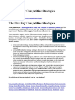 The Five Key Competitive Strategies