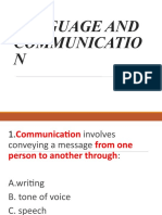Language and Communicatio N