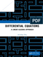 Anindya D. Differential Equations. a Linear Algebra Approach 2022