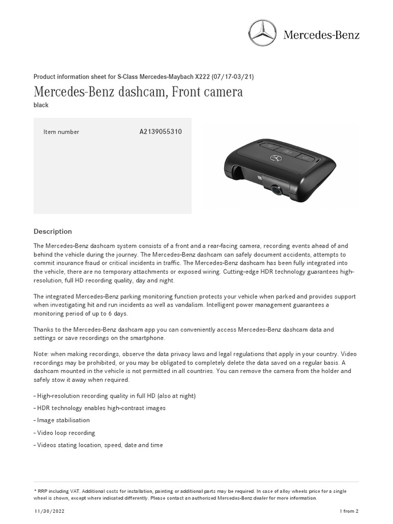 Image Result For Query About Built In Dashcam Auto Start Mercedes Benz Owners