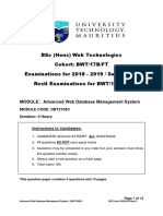 Advanced Web Database Management System DBT2105C 2