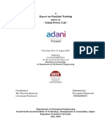 Report on Practical Training taken at “Adani Power Ltd