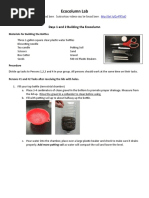 Ecocolumn Lab: Days 1 and 2 Building The Ecocolumn