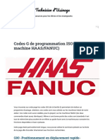 Codes G de Programmation ISO (Pour Machine HAAS/FANUC) : Technicie 'Usinag