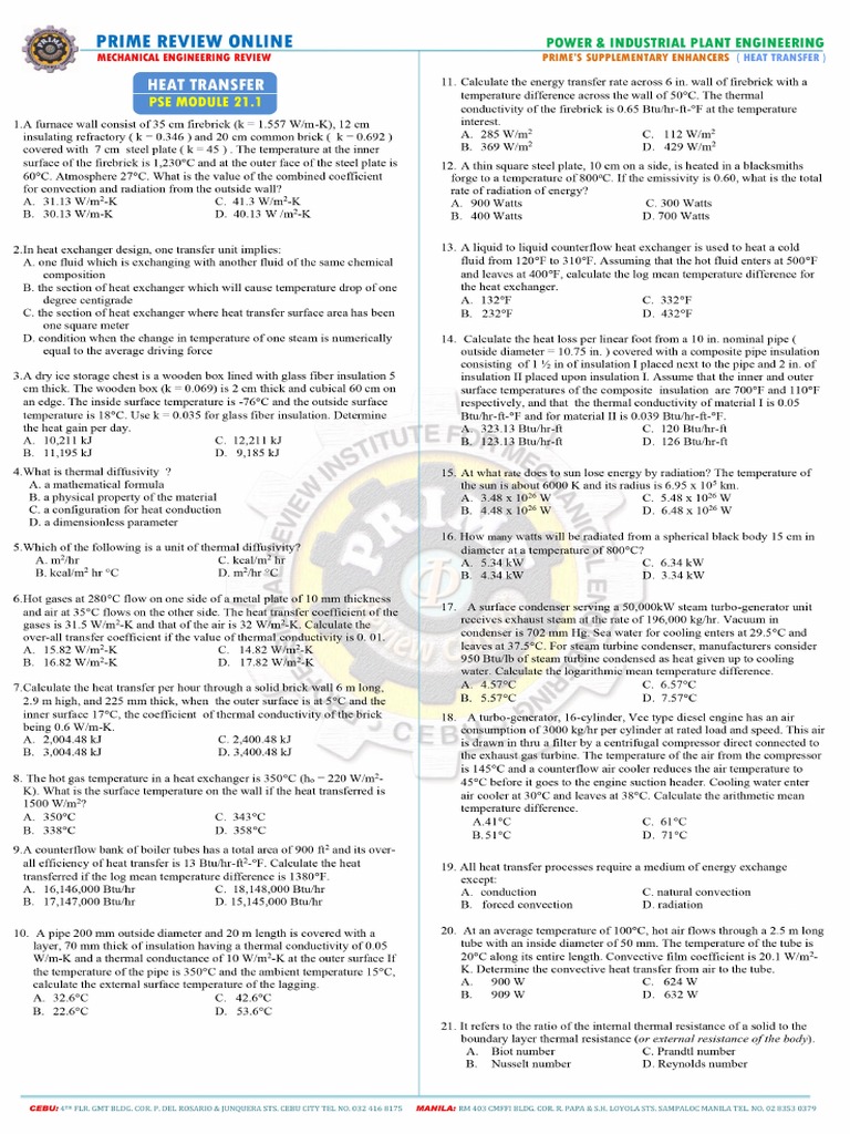21.1 Heat Transfer | PDF