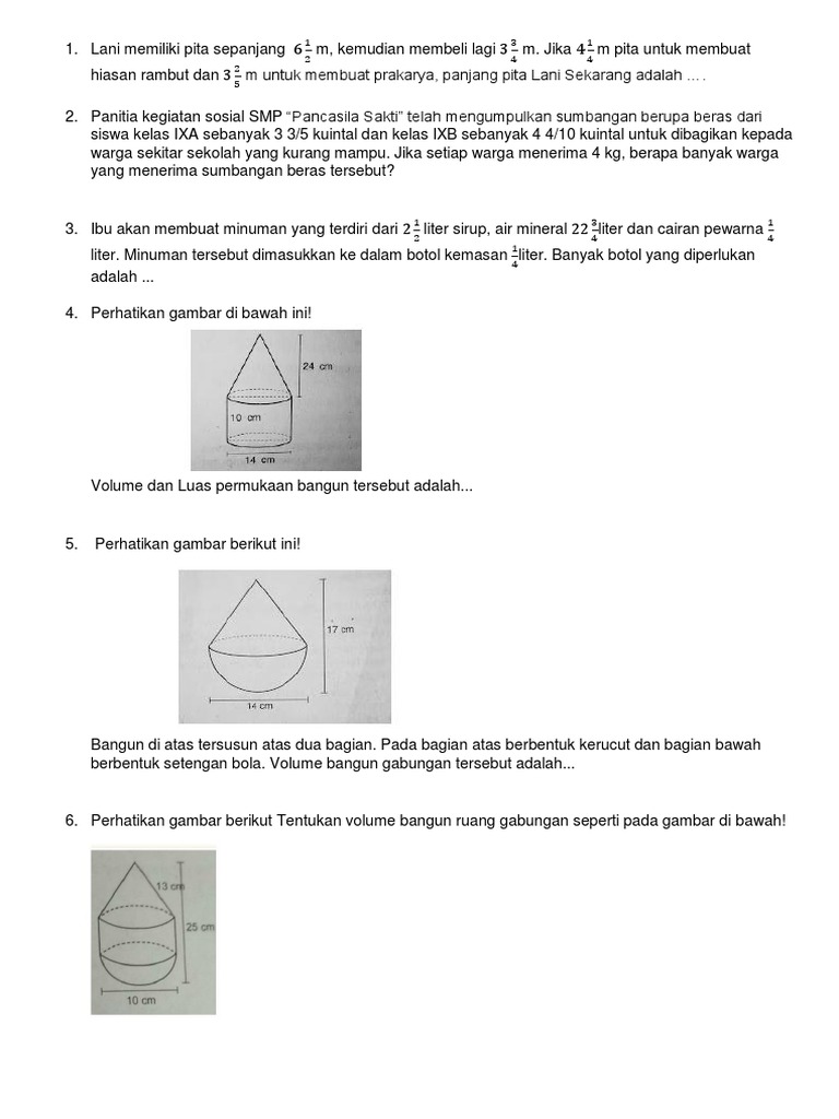 Latihan Us Matematika Pdf