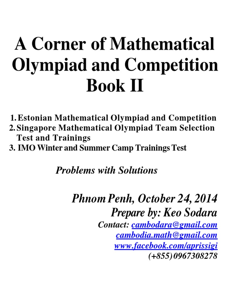 Estonian Mathematical Olympiad Problems | PDF | Triangle | Area