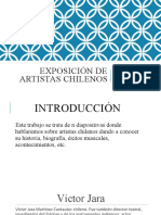 Exposición de Artistas Chilenos: Integrantes: Lucio Condori Sebastián Madariaga