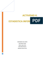 Actividad 4. Estadistica Inferencial