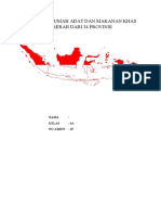 Makalah Rumah Adat Dan Makanan Khas Daerah Dari 34 Provinsi: Nama: Kelas: 4A No Absen: 19