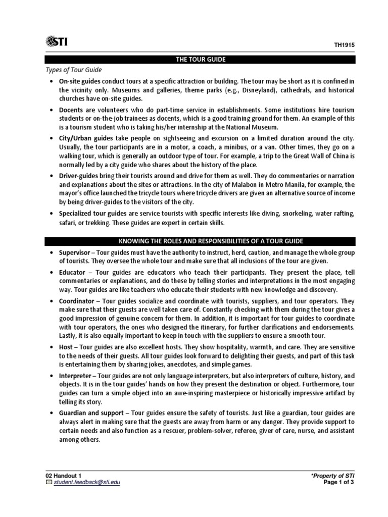 types-of-tour-guide-pdf-tourism