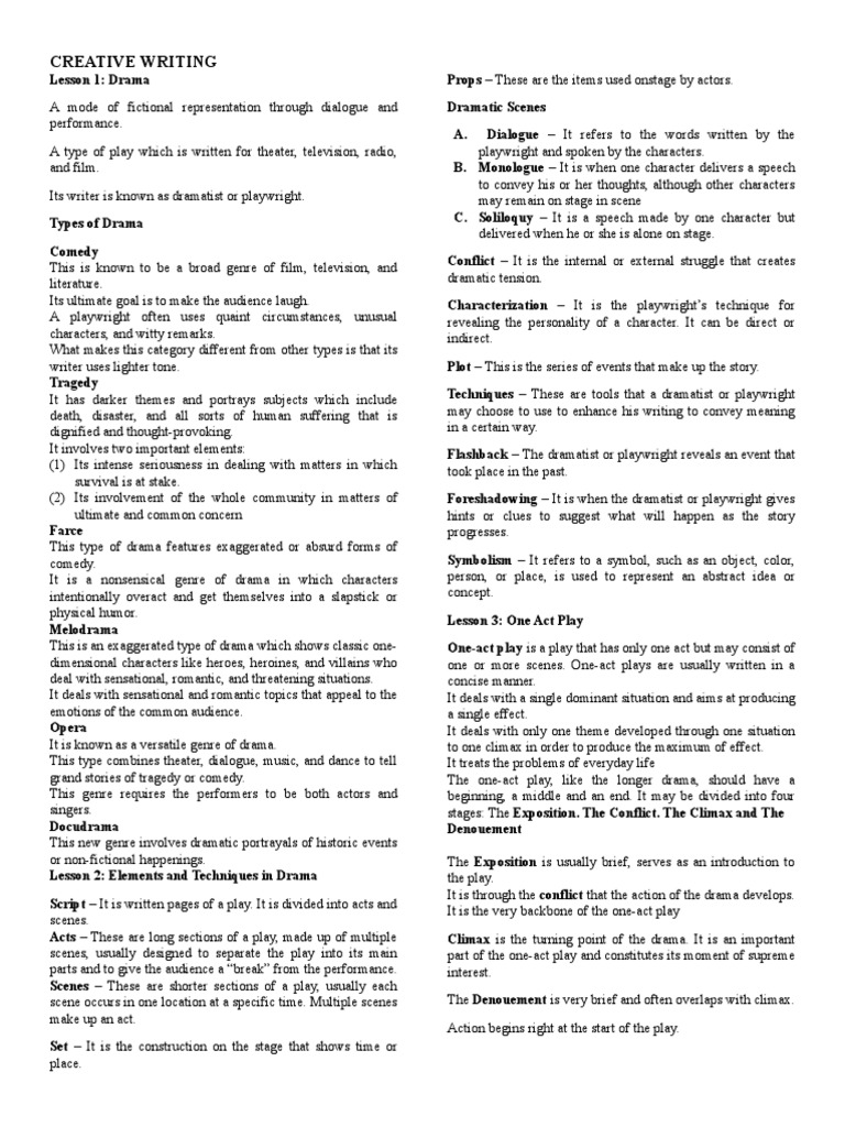 Understanding Drama and One-Act Plays | PDF | Play (Theatre) | Multimedia