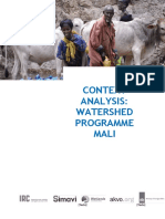 Context Analysis: Watershed Programme Mali: (Texte) (Texte)