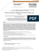 European Portuguese Validation of The System Usability Scale (SUS)