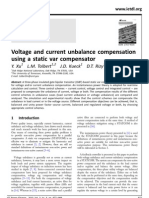 Voltage and Current Unbalance Compensation Using A Static Var Compensator