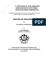 Physical, Mechanical and Abrasive Wear Behaviour of Jute Fiber Reinforced Polymer Composites