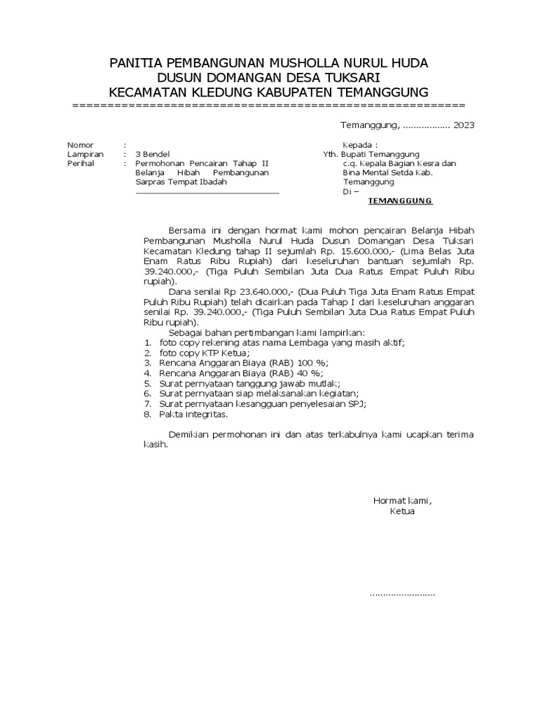 Surat pengantar tahap 2 40 pdf