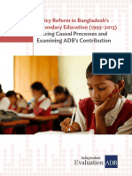 Tracing Causal Processes and Examining ADB's Contribution: Policy Reform in Bangladesh's Secondary Education (1993-2013)