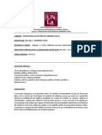 Universidad Nacional de Lanús Departamento de Planificación y Políticas Púbicas Carrera: Tecnicatura en Gestión de Gobierno Local